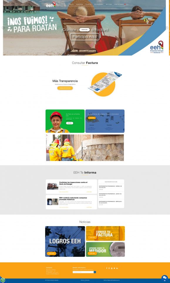 Diseño Web EEH - Empresa Energía Honduras EEH - Empresa Energía Honduras